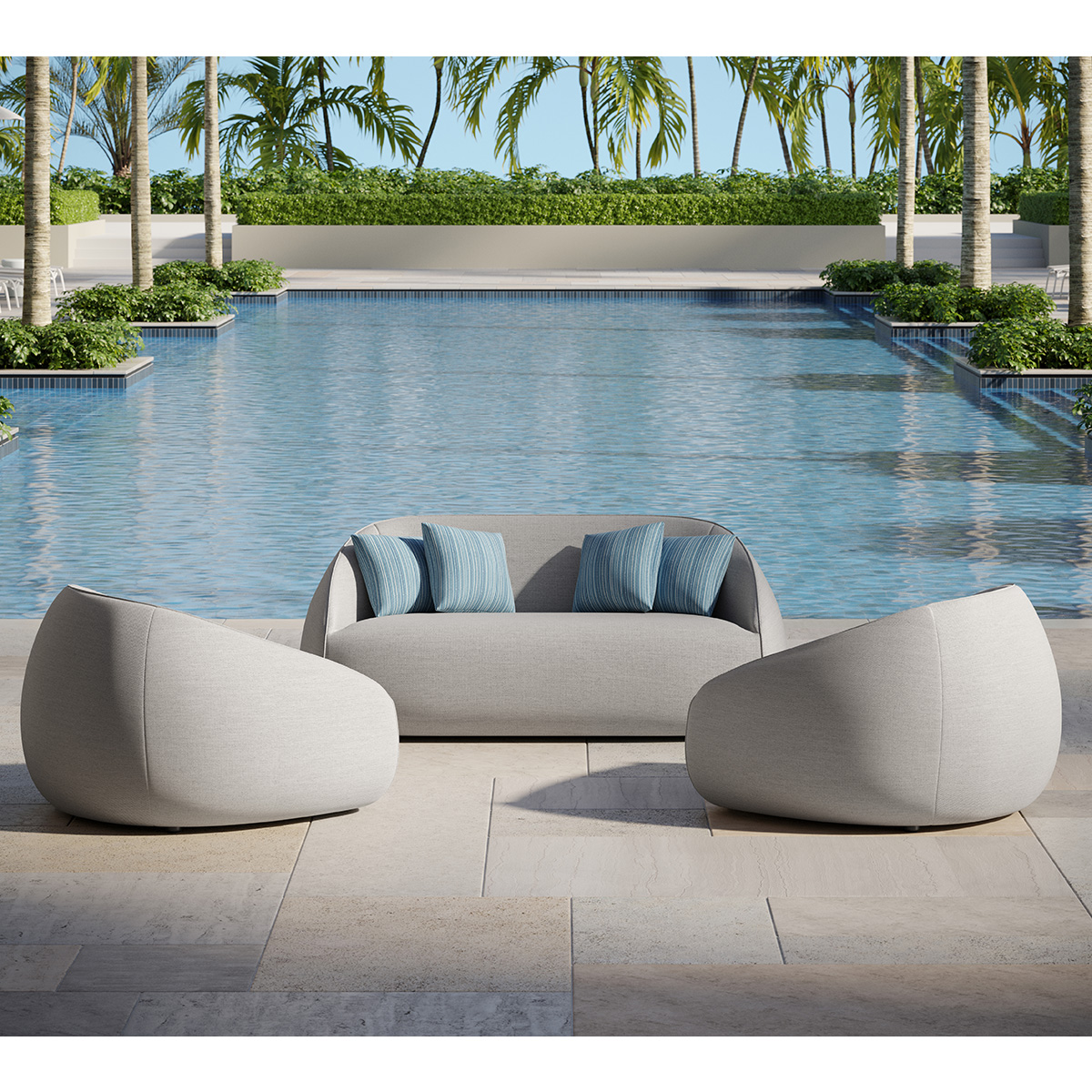 Tropitone Contour Cushion Patio Set - TT-CONTOUR-SET4