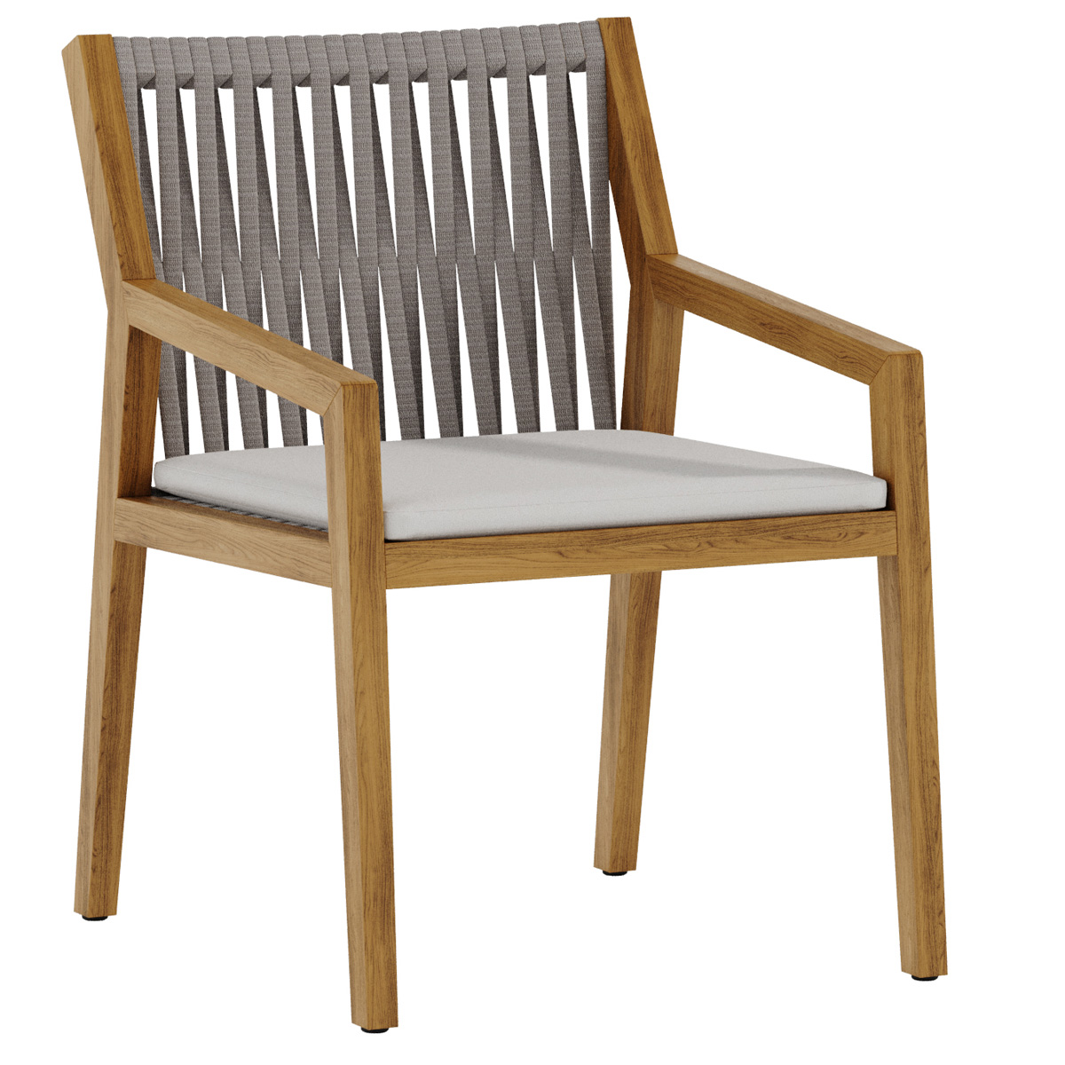 Tropitone Lido Teak Dining Chair with Seat Cushion - 1J243705