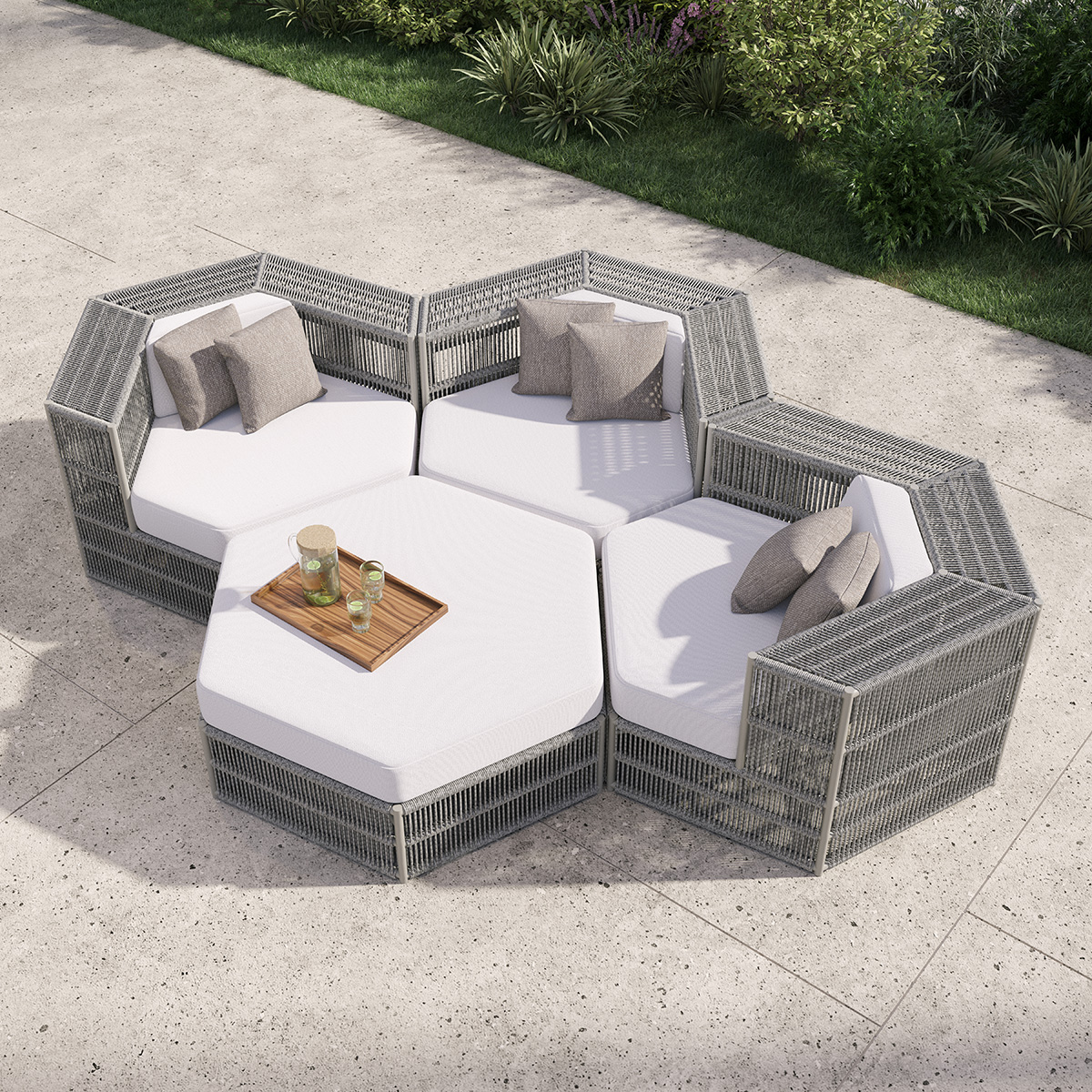 Tropitone Six Modular Wicker Sectional - TT-SIX-SET1