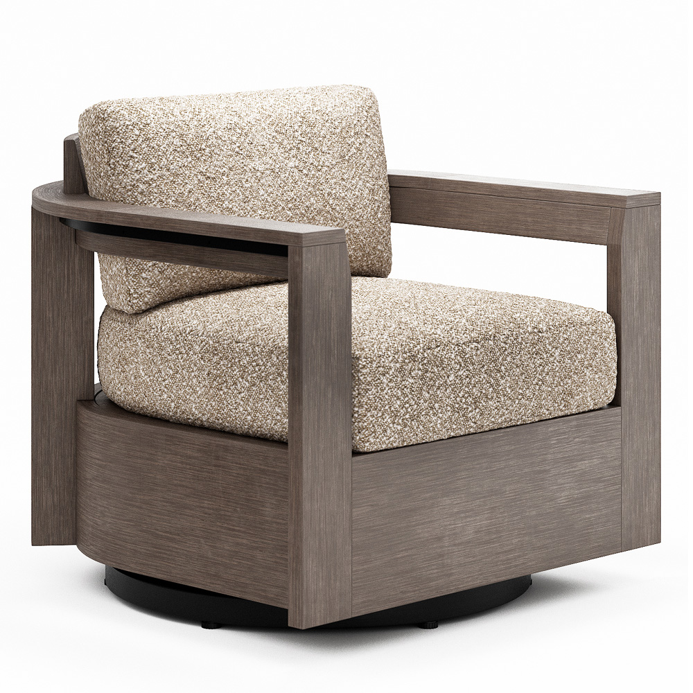 Woodard Beau Swivel Lounge Chair - S752015