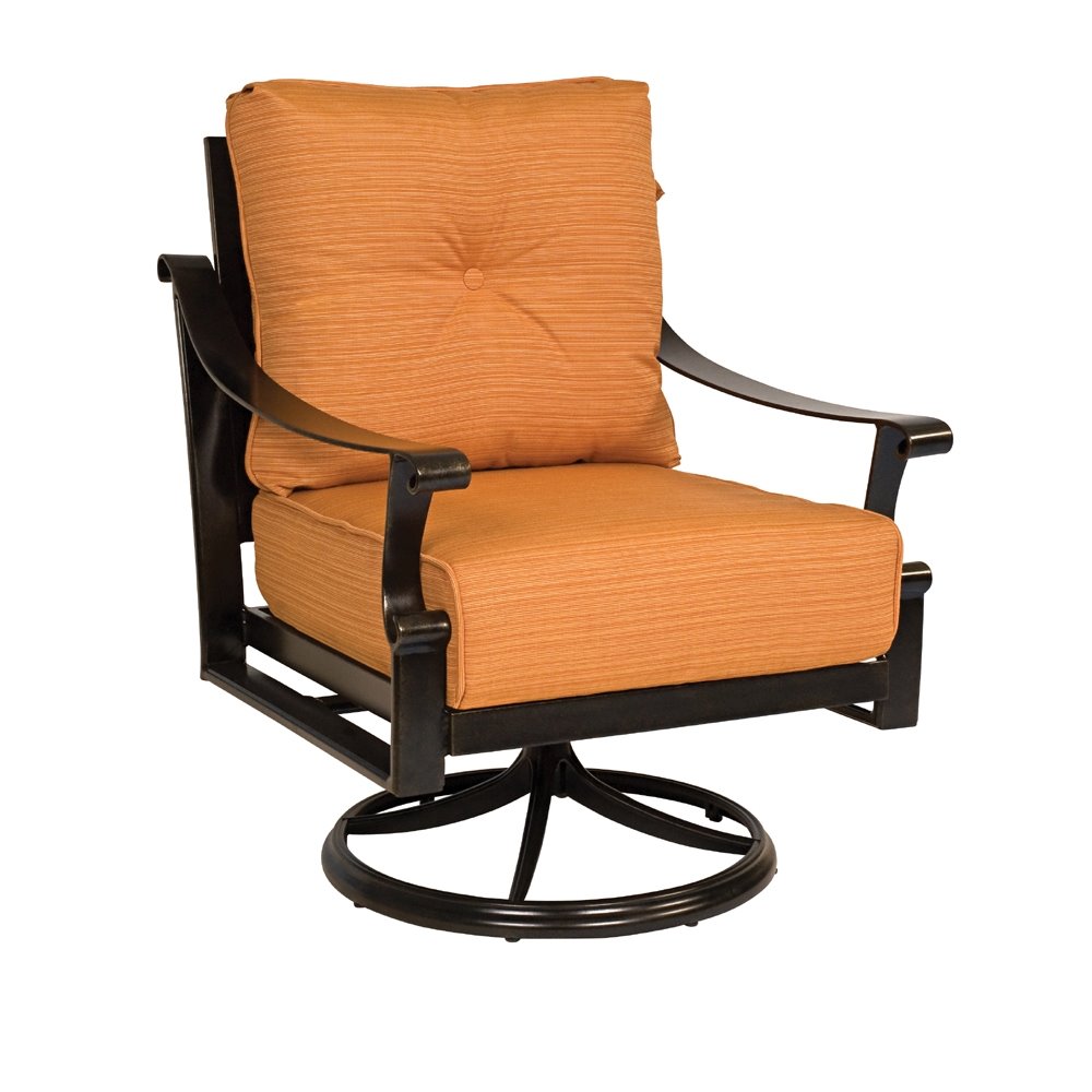 Woodard Briarwood Wrought Iron Swivel Rocking Lounge Chair | 400077