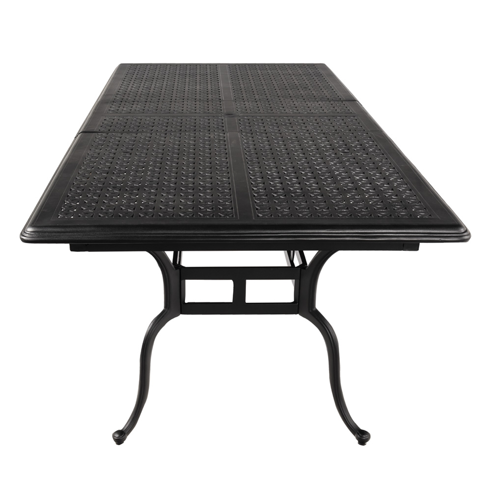 Cast aluminum extension online patio table